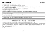 Preview for 17 page of Marta MT-2668 User Manual