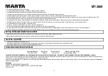 Preview for 14 page of Marta MT-2669 User Manual