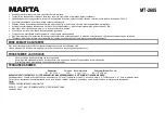 Preview for 21 page of Marta MT-2685 User Manual