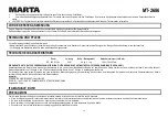 Preview for 14 page of Marta MT-2686 User Manual