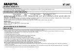 Preview for 11 page of Marta MT-2687 User Manual