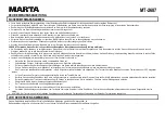 Preview for 13 page of Marta MT-2687 User Manual
