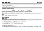 Preview for 14 page of Marta MT-2687 User Manual