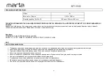 Preview for 6 page of Marta MT-3048 User Manual