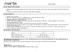 Preview for 7 page of Marta MT-3048 User Manual