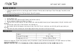 Preview for 4 page of Marta MT-3087 User Manual