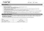 Preview for 7 page of Marta MT-3087 User Manual