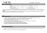 Предварительный просмотр 6 страницы Marta MT-3091 User Manual