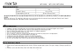 Предварительный просмотр 6 страницы Marta MT-3094 User Manual