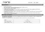 Preview for 7 page of Marta MT-3098 User Manual