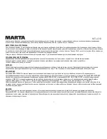 Preview for 9 page of Marta MT-4313 User Manual