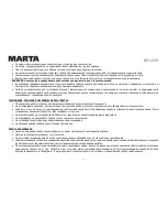 Preview for 11 page of Marta MT-4313 User Manual