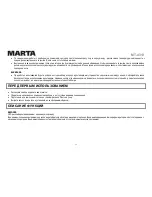 Preview for 12 page of Marta MT-4313 User Manual