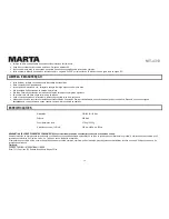 Preview for 58 page of Marta MT-4313 User Manual