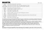 Предварительный просмотр 8 страницы Marta MT-4314 User Manual
