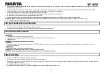 Preview for 3 page of Marta MT-4550 User Manual