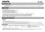 Preview for 6 page of Marta MT-4552 User Manual