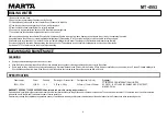 Preview for 6 page of Marta MT-4553 User Manual