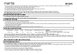 Preview for 7 page of Marta MT-4570 User Manual