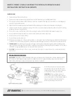 Martec PRINCE MPAPP Operation And Installation Instructions preview