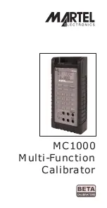 Preview for 1 page of Martel MC1000 Manual