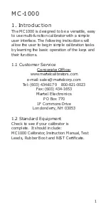 Предварительный просмотр 3 страницы Martel MC1000 Manual