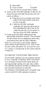 Предварительный просмотр 19 страницы Martel MC1000 Manual