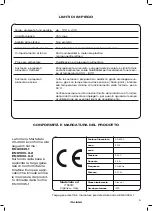 Preview for 5 page of Martellato 20-4000 Use And Maintenance Handbook