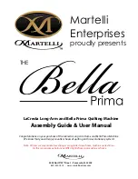 Предварительный просмотр 3 страницы Martelli Bella Longarm Series User Manual