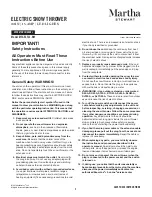 Preview for 2 page of Martha Stewart MTS-EST22-RM Operator'S Manual