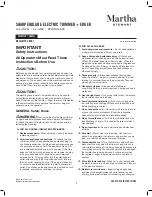 Martha Stewart MTS-SBLD1 Operator'S Manual preview