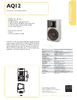 Предварительный просмотр 1 страницы Martin Audio AQ12 Specification Sheet