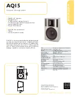 Preview for 1 page of Martin Audio AQ15 Technical Specifications