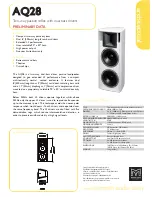 Предварительный просмотр 1 страницы Martin Audio AQ28 Specification Sheet