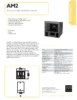 Preview for 1 page of Martin Audio Architectual AM2 Technical Specifications