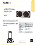 Предварительный просмотр 1 страницы Martin Audio Architectual AQ215 Technical Specifications