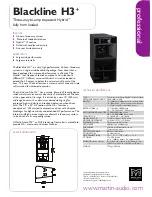 Preview for 1 page of Martin Audio Blackline H3+ Technical Specifications