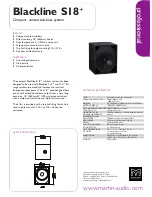Preview for 1 page of Martin Audio Blackline S18+ Technical Specifications