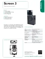 Предварительный просмотр 1 страницы Martin Audio Cinema Screen 3 Technical Specifications