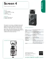 Preview for 1 page of Martin Audio Cinema Screen 4 Technical Specifications