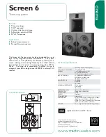 Preview for 1 page of Martin Audio Cinema Screen 6 Technical Specifications