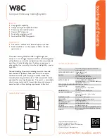 Preview for 1 page of Martin Audio Compact Three-way Mid-high System W8C Technical Specifications