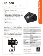 Preview for 1 page of Martin Audio LE1500 Specification Sheet