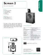 Предварительный просмотр 1 страницы Martin Audio Screen 2 Specifications