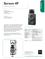 Preview for 1 page of Martin Audio Three-way Passive System Screen 4P Specifications