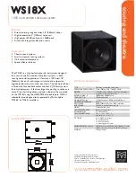 Preview for 1 page of Martin Audio WS18X Specification Sheet