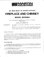 Preview for 1 page of Martin Industries BW4245A Installation Instructions Manual