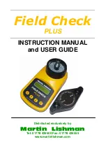 Martin Lishman Field Check PLUS Instruction Manual And Users Manual preview