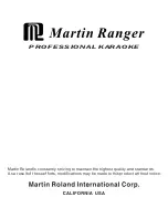 Preview for 8 page of Martin Ranger Pure Sound 11 Recording Owner'S Manual