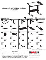 Preview for 1 page of Martin Universal Design Alyssia Craft Table with Tray Quick Start Manual